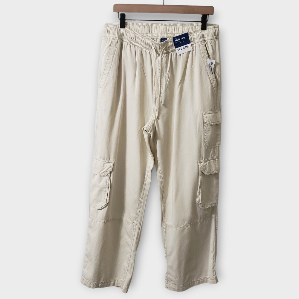 Old Navy Beige Wide-Leg Cargo Pants